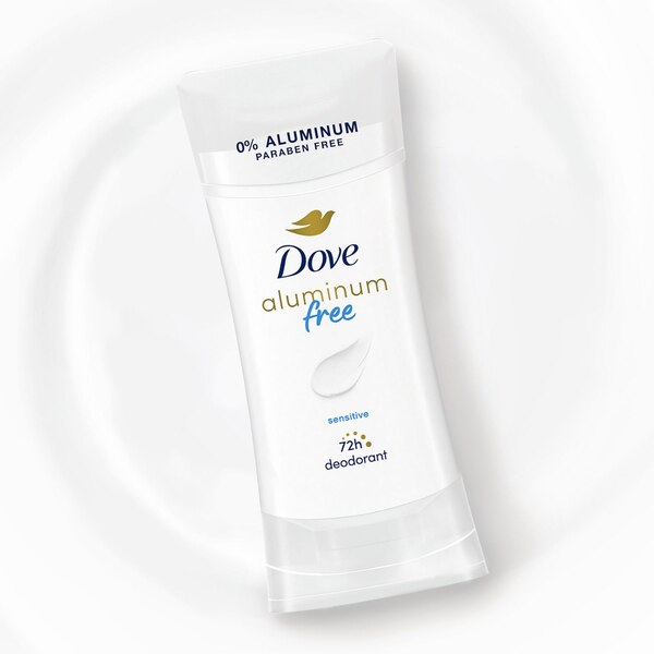 Dove 0% Aluminum 48-Hour Deodorant Stick, Sensitive, 2.6 OZ