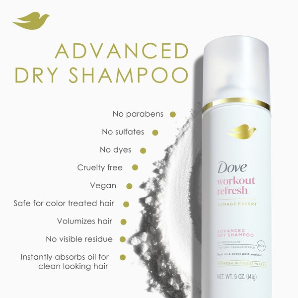 Dove Care Between Washes Dry Shampoo, Go Active, 5 OZ