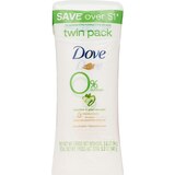 Dove Aluminum-Free Deodorant Stick, Cucumber & Green Tea, 2.6 OZ, 2 Pack, thumbnail image 1 of 8