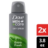 Dove Men+Care Antiperspirant Dry Spray, Extra Fresh, 3.8 OZ, 2 CT, thumbnail image