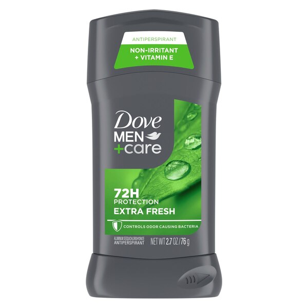 Dove Men+Care 72-Hour Antiperspirant Stick, Extra Fresh, 2.7 OZ