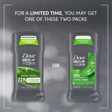 Dove Men+Care 72-Hour Antiperspirant Stick, Extra Fresh, 2.7 OZ, thumbnail image