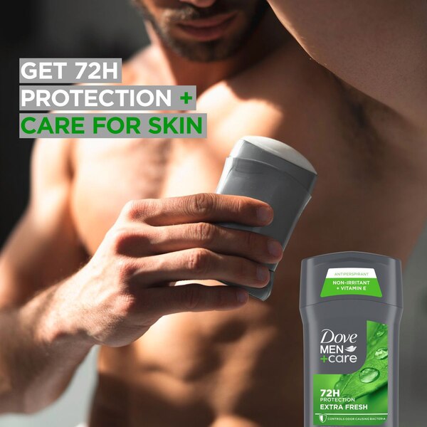 Dove Men+Care 72-Hour Antiperspirant Stick, Extra Fresh, 2.7 OZ
