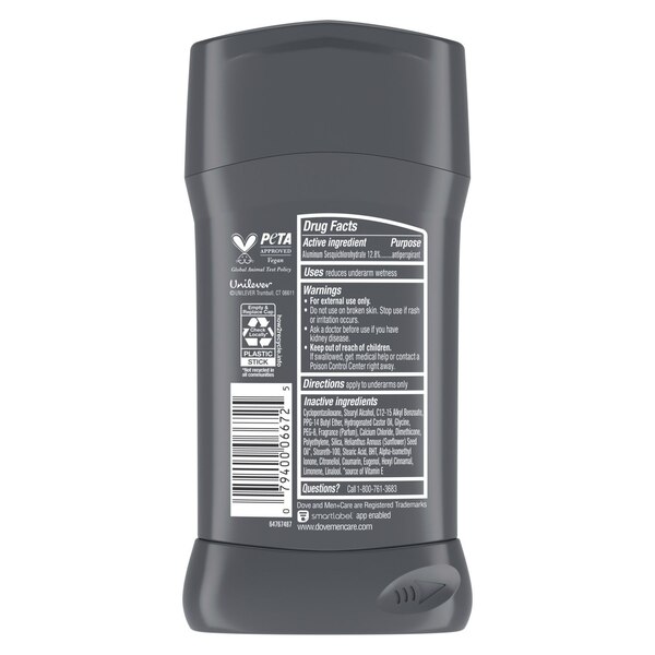 Dove Men+Care 72-Hour Antiperspirant Stick, Extra Fresh, 2.7 OZ