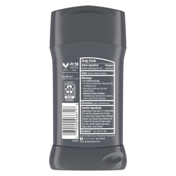 Dove Men+Care 72-Hour Moisturizing Cream Antiperspirant Stick, Clean Comfort, 2.7 oz