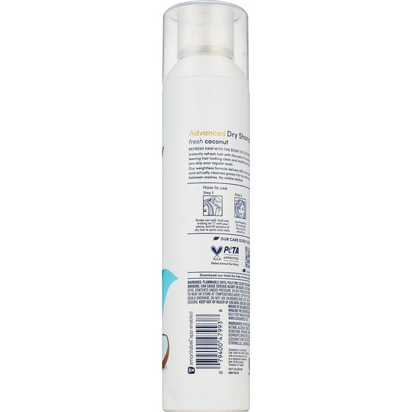 Dove Advanced Dry Shampoo, Fresh Coconut, 7.3 OZ