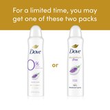 Dove 0% Aluminum 48-Hour Deodorant Dry Spray, Lavender & Vanilla, 4 OZ, thumbnail image