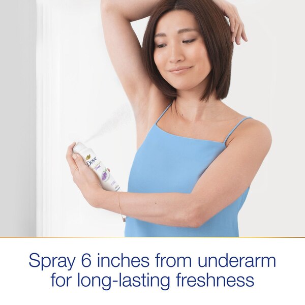 Dove 0% Aluminum 48-Hour Deodorant Dry Spray, Lavender & Vanilla, 4 OZ