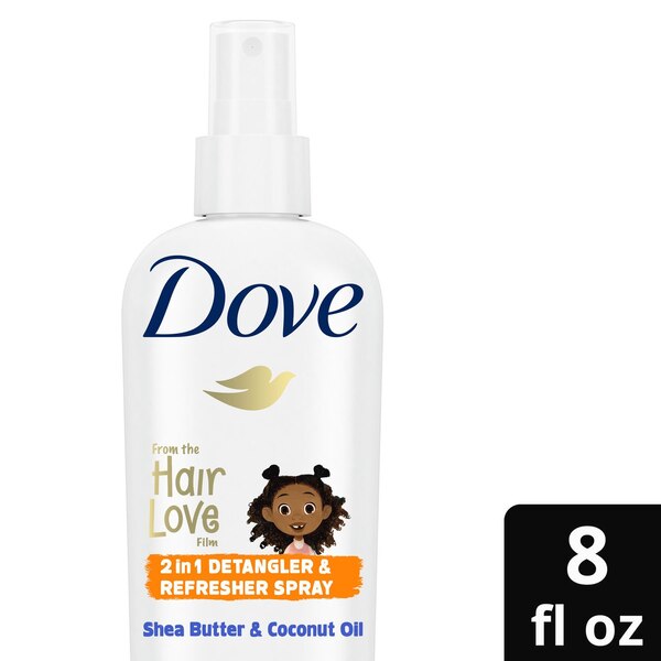 Dove Kids 2 In 1 Detangler & Refresher Spray, Shea Butter & Coconut Oil, 8 OZ