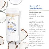 Dove Ultimate 48-Hour Water-Based + Glycerin Antiperspirant & Deodorant Stick, Coconut & Sandalwood, thumbnail image