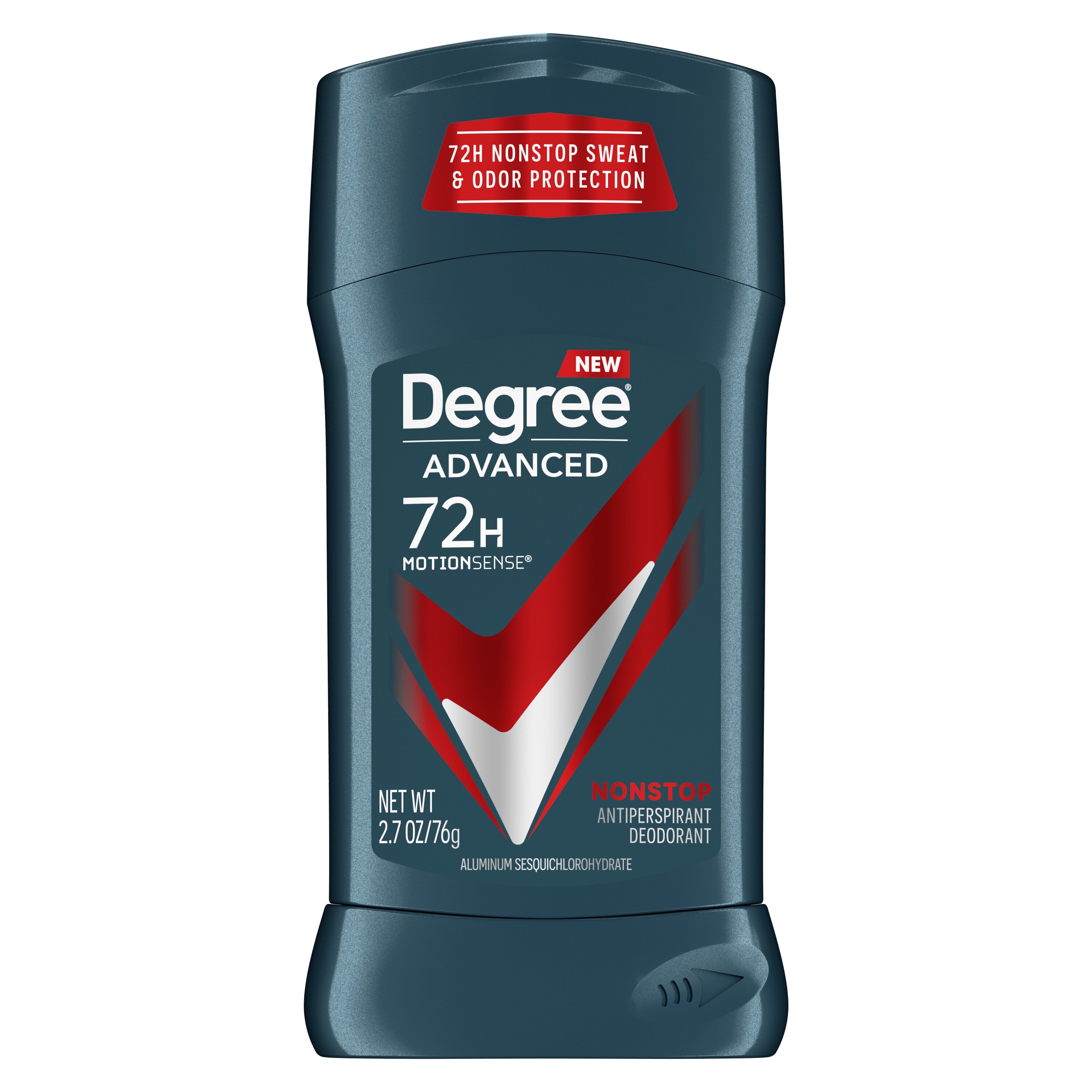 Degree Men Antiperspirant & Deodorant Stick 72-Hour Advanced Motionsense, Nonstop, 2.7 OZ
