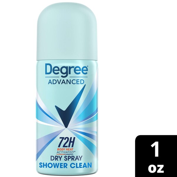Degree Women Advanced Deodorant Dry Spray, Shower Clean, 1 OZ