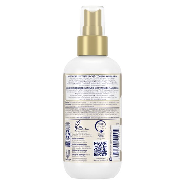 Dove Hair Therapy Leave-In 7-in-1 Miracle Mist, 7.5 OZ