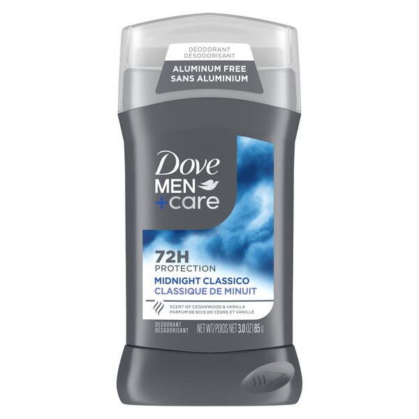 Dove Men+Care 72-Hour Deodorant Stick, Midnight Classico, 3 OZ