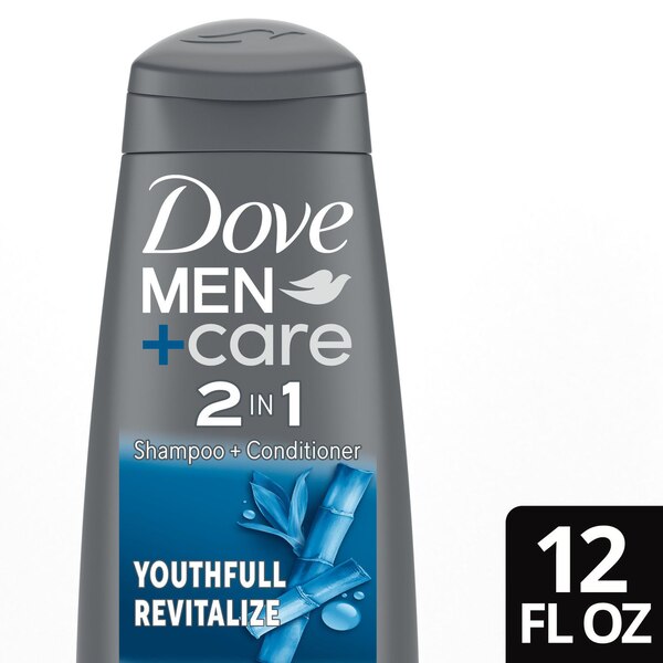 Dove Men+Care Youthfull Revitalize 2-in-1 Thickening Shampoo and Conditioner, 12 OZ
