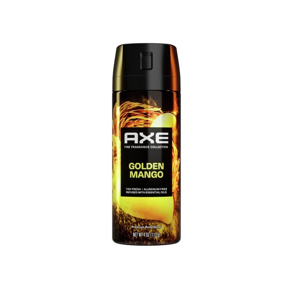 AXE 72-Hour Premium Deodorant Body Spray, Golden Mango, 4 OZ