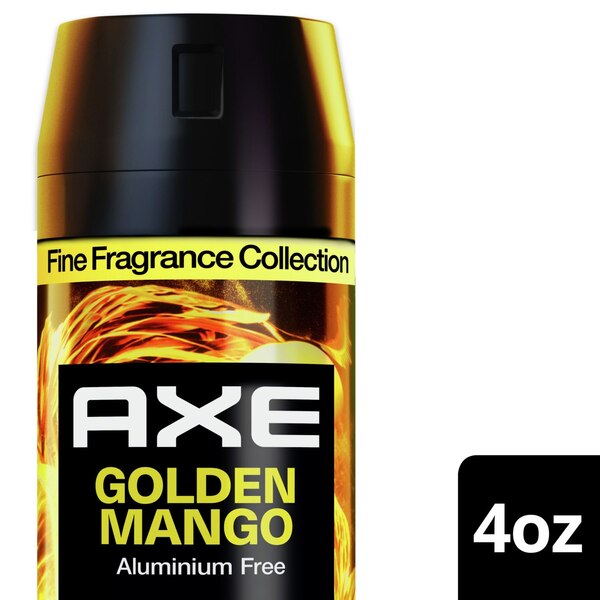 AXE 72-Hour Premium Deodorant Body Spray, Golden Mango, 4 OZ