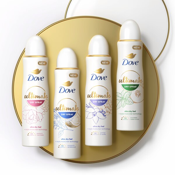 Dove Ultimate 72-Hour Antiperspirant & Deodorant Dry Spray, Cucumber Water & Mint