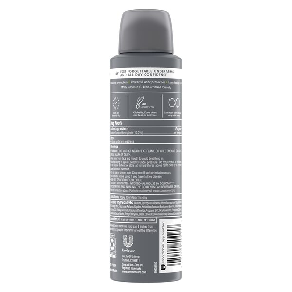 Dove Men+Care 72-Hour Stain Defense Antiperspirant Dry Spray, 3.8 OZ