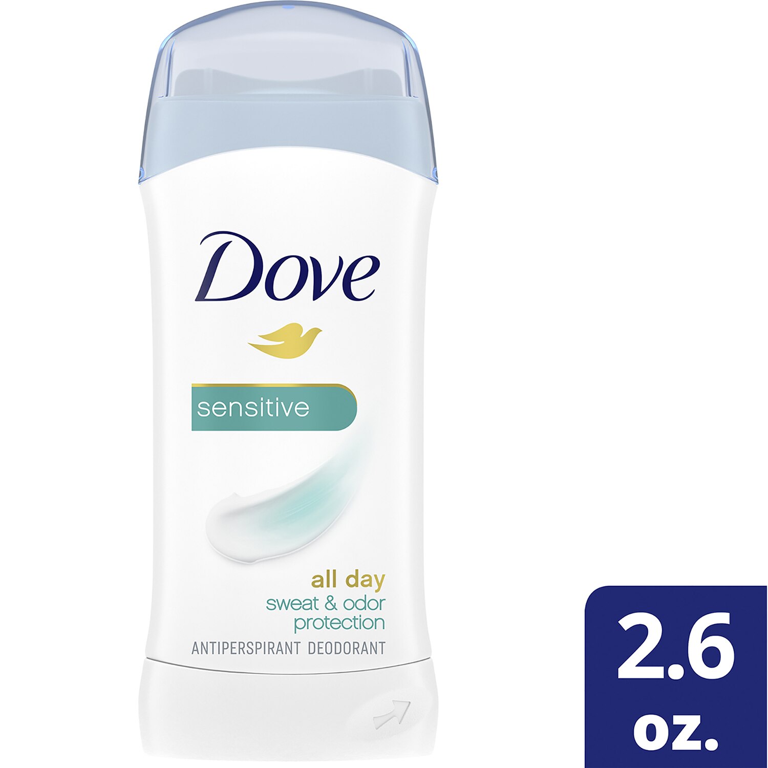 Dove Antiperspirant & Deodorant Stick, Sensitive, 2.6 OZ