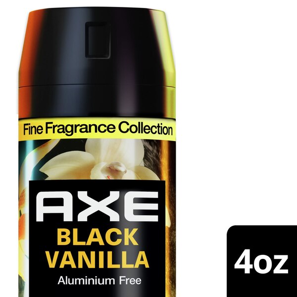 AXE 72-Hour Premium Deodorant Body Spray, Black Vanilla, 4 OZ