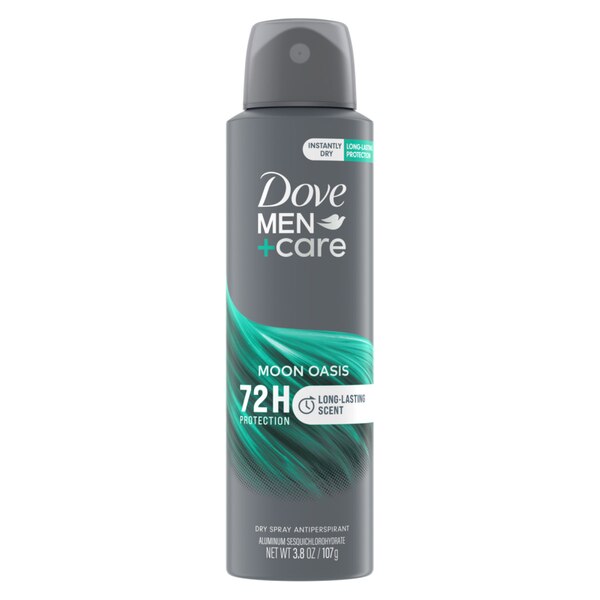 Dove Men+Care Dry Spray Antiperspirant, Moon Oasis, 3.8 OZ