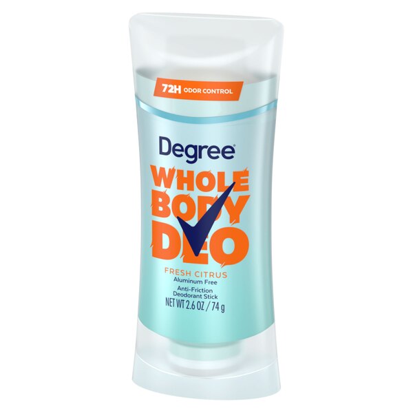 Degree Whole Body Deodorant Stick, Fresh Citrus, 2.6 OZ