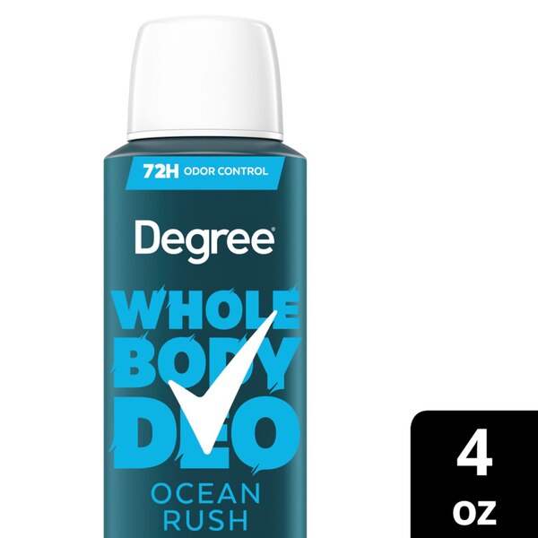 Degree Whole Body Deodorant Spray, Ocean Rush, 4 OZ