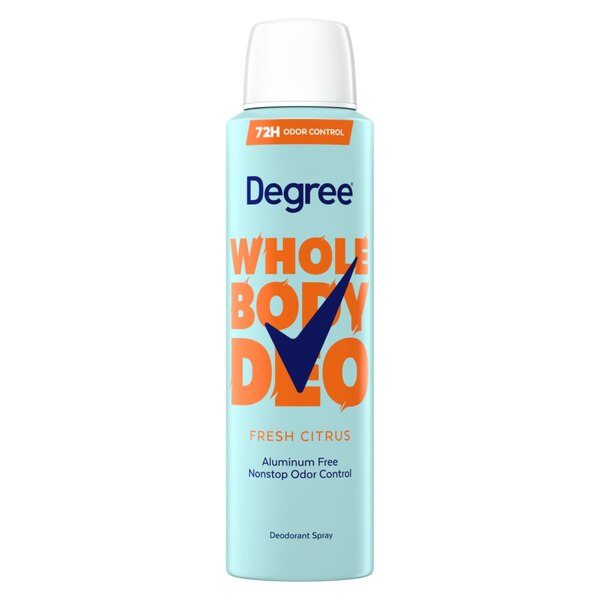 Degree Whole Body Deodorant Spray, Fresh Citrus, 4 OZ