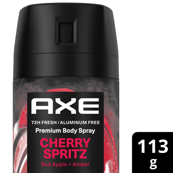 AXE 72-Hour Premium Deodorant Body Spray, Cherry Spritz, 4 OZ