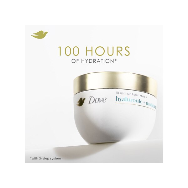 Dove Hyaluronic & Moisture 10-in-1 Serum Hair Mask, 9.2 OZ