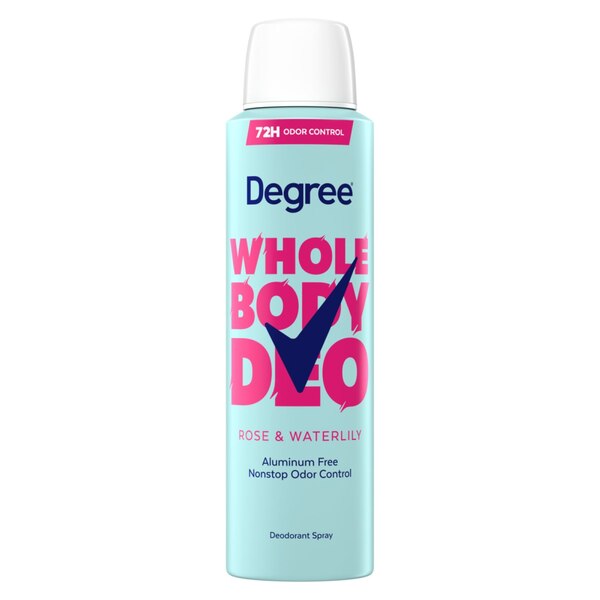 Degree Whole Body Deodorant Spray, Rose & Waterlily, 4 OZ