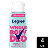 Degree Whole Body Deodorant Spray, Rose & Waterlily, 4 OZ, thumbnail image