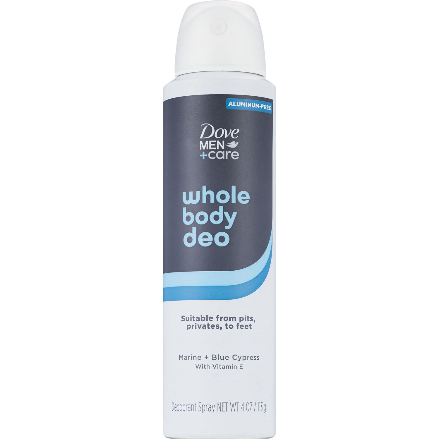 Dove Men+Care Whole Body Deodorant, Marine + Blue Cypress, 4 OZ