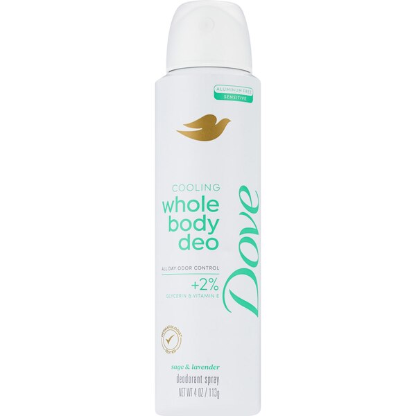 Dove Whole Body Deodorant Spray, Sage & Lavender, 4 OZ