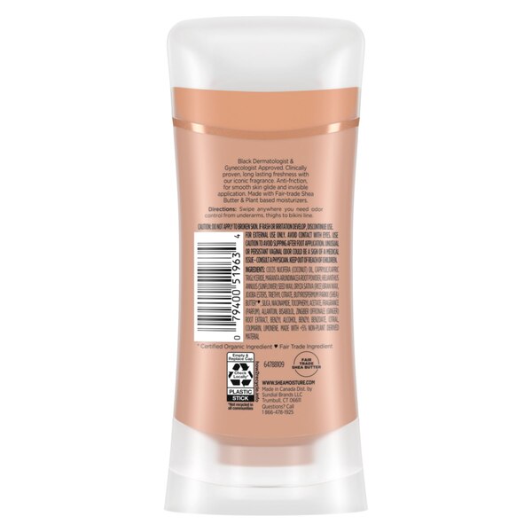Shea Moisture Fresh Whole Body Deodorant Stick, Coconut & Hibiscus, 2.6 OZ
