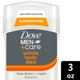 Dove Men + Care Whole Body Deodorant Stick, Shea Butter + Cedar, 3 OZ, thumbnail image