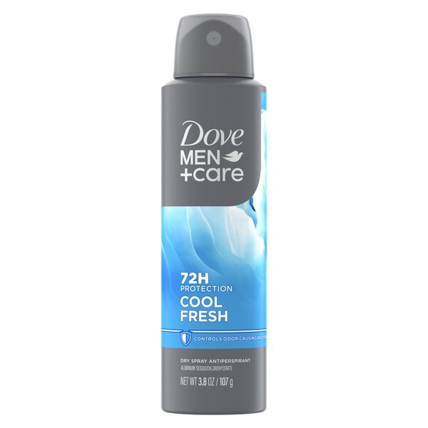 Dove Men+Care 72-Hour Antiperspirant Dry Spray, Cool Fresh, 3.8 OZ