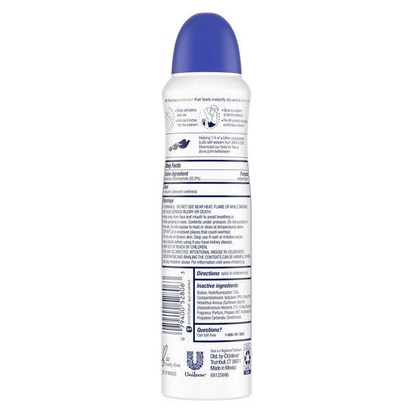 Dove Advanced Care 48-Hour Antiperspirant & Deodorant Dry Spray, Original Clean, 3.8 OZ