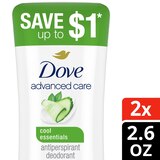 Dove Advanced Care 48-Hour Antiperspirant & Deodorant Stick, Cool Essentials, thumbnail image
