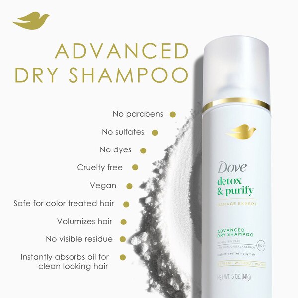 Dove Care Between Washes Detox & Purify Dry Shampoo, 5 OZ