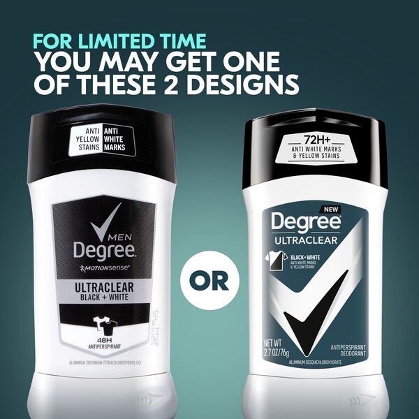 Degree UltraClear 72-Hour Black + White Antiperspirant & Deodorant Stick