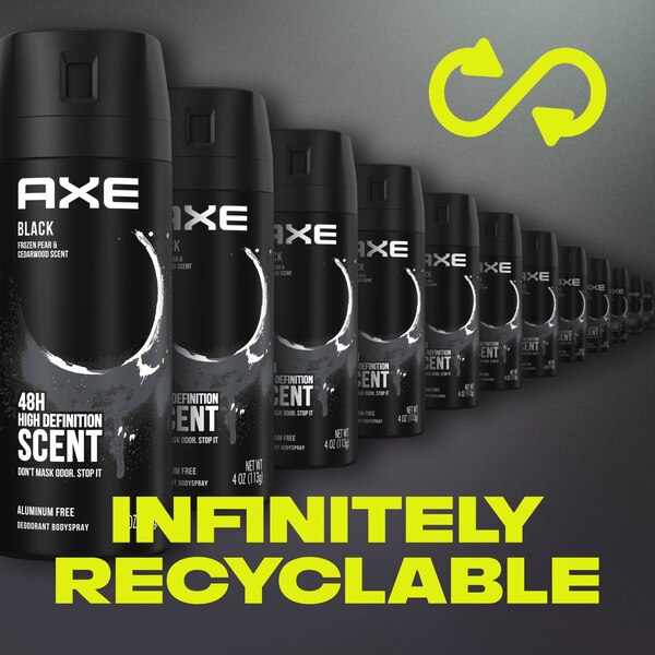 AXE 48-Hour Deodorant Body Spray, Black, 4 OZ