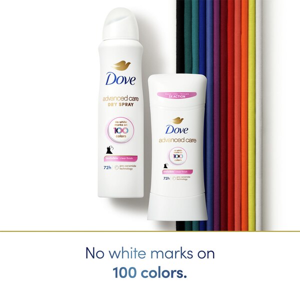 Dove Advanced Care 48-Hour Antiperspirant & Deodorant Stick, Clear Finish, 2.6 OZ