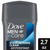 Dove Men+Care 72-Hour Stain Defense Antiperspirant Stick, Clean, 2.7 OZ, thumbnail image