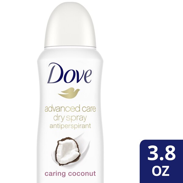 Dove Advanced Care 48-Hour Antiperspirant & Deodorant Dry Spray, Caring Coconut, 3.8 OZ