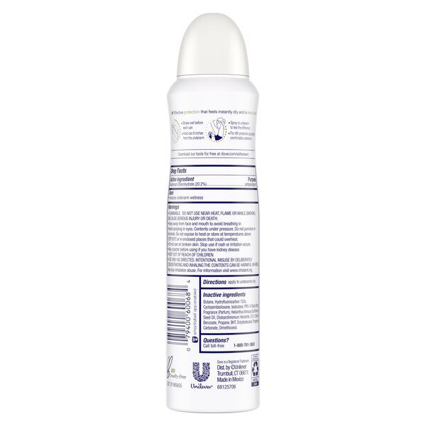 Dove Advanced Care 48-Hour Antiperspirant & Deodorant Dry Spray, Caring Coconut, 3.8 OZ