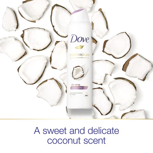 Dove Advanced Care 48-Hour Antiperspirant & Deodorant Dry Spray, Caring Coconut, 3.8 OZ