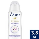 Dove Advanced Care 48-Hour Antiperspirant & Deodorant Dry Spray, Sheer Fresh, 3.8 OZ, thumbnail image
