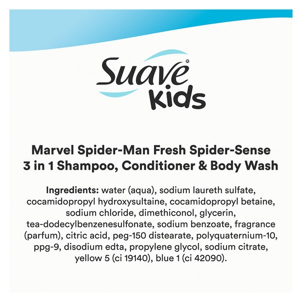 Suave Kids 3-in-1 Shampoo, Conditioner & Body Wash, Fresh Spider-Sense, 28 OZ